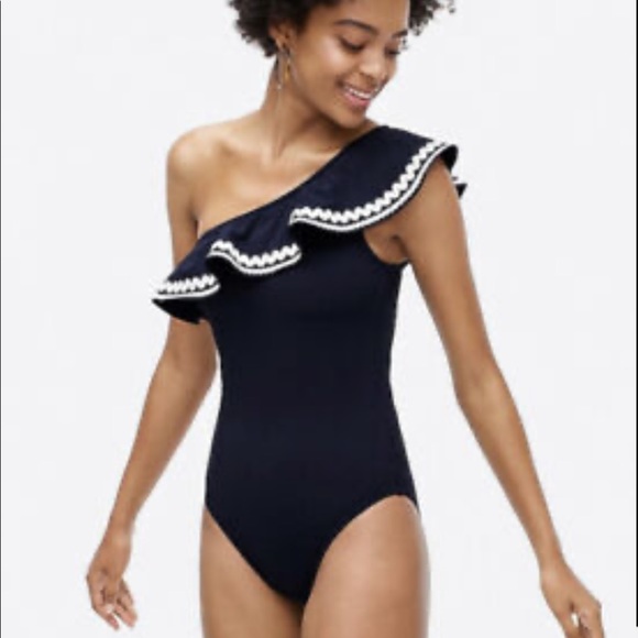 J. Crew Other - 🆕 J crew One-shoulder ruffle one-piece AJ650
